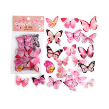 320Pcs Ästhetische Butter Muster Aufkleber-rosa Schmetterling