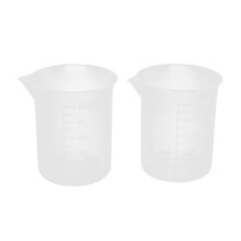 Sada 2 plastových odměrných kádinek o objemu 100 ml