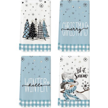 Lot de 4 torchons de cuisine de Noël