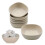 Lot de 6 bols à dessert beiges empilables de 130 ml 1