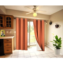 K32 Orange Blackout Thermal Curtain Panel Silver Grommet 95
