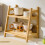 Étagère de bureau en bois à deux niveaux, beige 1