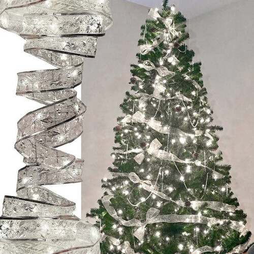 40-LED Ribbon String Lights 4m Warm White Battery Powered
