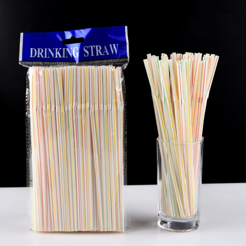 Flexible Plastic Drinking Straws 8-inch 200 pcs