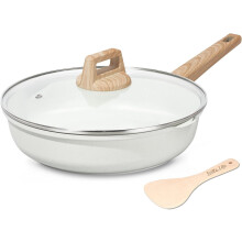 Nonstick Frying Pan Set with Lids Granite Coating 3-Piece