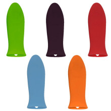 Lot de 5 manchons en silicone pour poignées de casseroles, couleurs assorties
