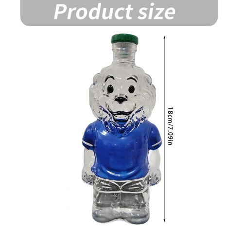 Bouteille d'alcool animale transparente Unqiue avec cadeau de 2