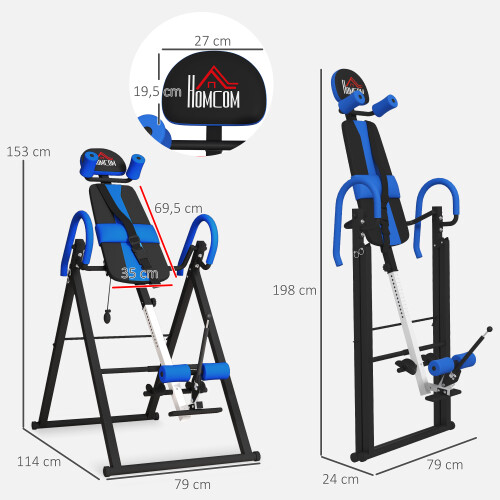 Homcom Tabla de Inversión Azul 79 x 114 x 153 cm 2