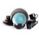 Sonoma stoneware dinner set black exterior hand-painted 1