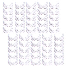 100 Stück farbige Stoffflügel-Applikationen für-Silber