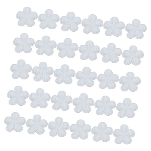 Breloques florales de couleurs assorties, 30 pièces, 2CM,-Blanc