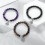 Modernes Armband, 8 mm, dehnbares Perlenarmband mit-3 7
