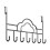 Over the Door Hook Hanger Black Heavy Duty 7 Hooks 6