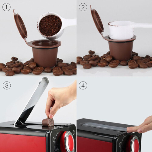 Refillable Coffee Filter Capsules for Nespresso 4 pcs 2