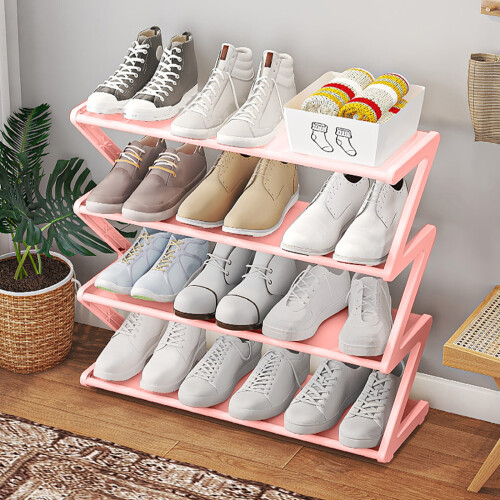 Shoe Rack Steel Pipe 4-Layer Lightweight 1