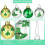 Boules de Noël pour la Saint-Patrick, motif trèfle, 12 pièces 3