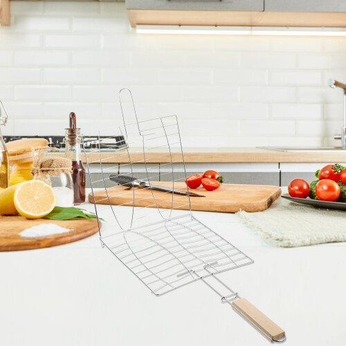 Grillrost mit Holzgriff 2