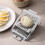Eggskjærer i rustfritt stål for hardkokte egg, sett med 3 deler 4