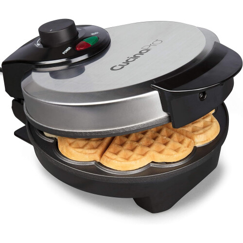 Heart Waffle Maker Nonstick 5-Waffle Electric Griddle 2