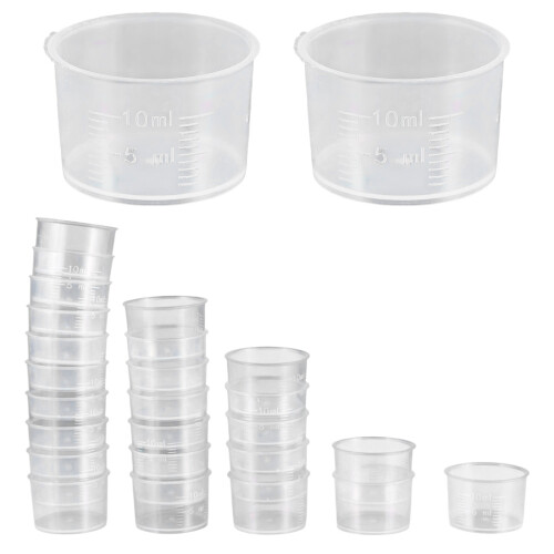 50 stuks 10 ml plastic maatbekers plastic maatbeker
