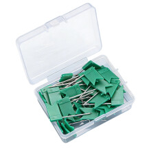 Pack of 100 Assorted Color Thumb Tacks Push Pins Marker-Green