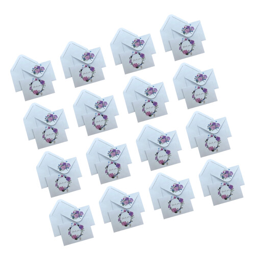 100 Pieces Charming Flowers Printing Envelopes Set-clove