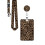 Retractable Badge Holder with Removeble Neck-Brown leopard suit 1