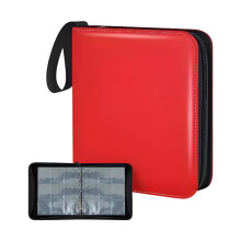 PU Leather Collectible Card Album Containing 50 Black 9-red