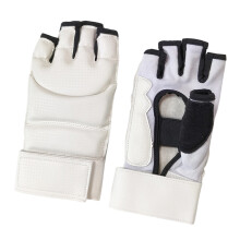 2 Stück Halbfinger-Boxsack-Handschuhe, Kampfhandschuhe,-Weiß S