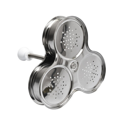 Stainless Steel Egg Poacher with Rack 3-Cup 2