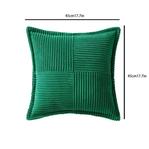 Housse de coussin patchwork en velours côtelé 45x45cm 2