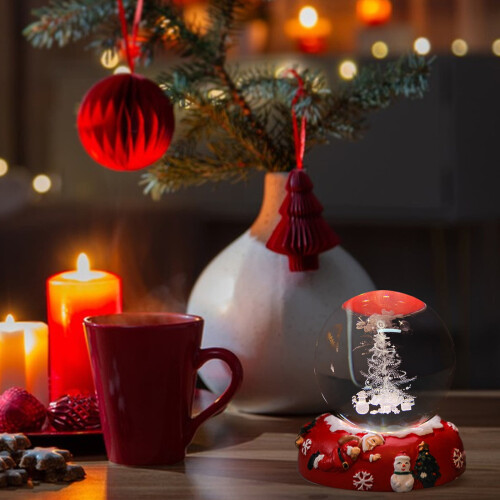 Christmas Resin Snow Globe with LED Base 2