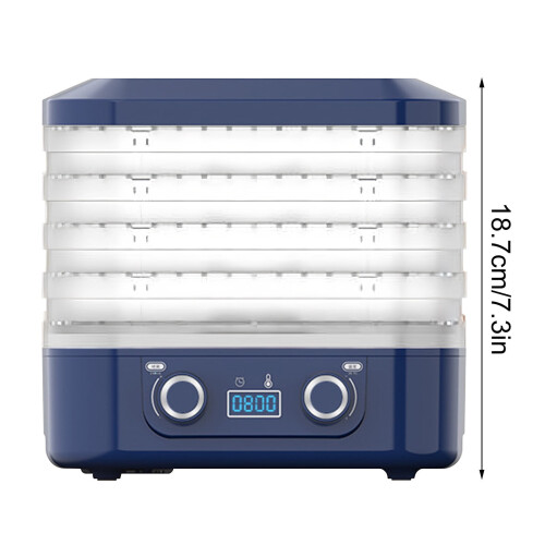 Food Dehydrator with 6 Trays, Adjustable Temperature and 2