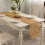 Chemin de table tissé marron 30180cm style ferme vintage 3