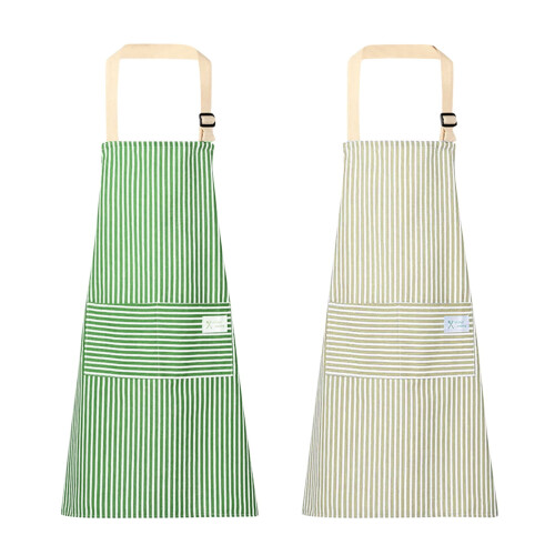 Köksförkläde Bomull Linne Unisex Ärmlös Smock 2