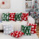 Housse de coussin sapin de Noël en peluche douce brodée 3