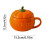 Ceramic pumpkin bowl with lid orange 1 pc 4