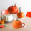 Ceramic pumpkin bowl with lid orange 1 pc 6