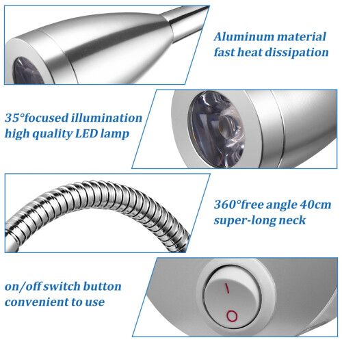 Reading Light Set 2 Pack Modern LED Wall Lamp 2