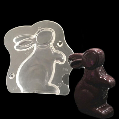 Molde para galletas de Pascua con diseño de conejo, chocolate 3D 1
