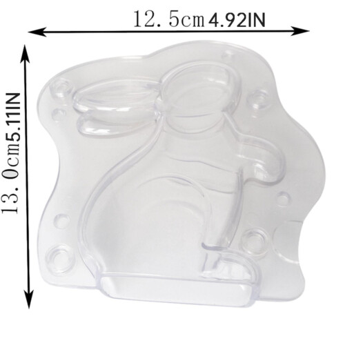 Påskekakeform3D kaninmønster sjokolade 2