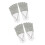 2 Paar unsichtbare Damen-Innensocken mit-Graue Vollzehe 1