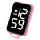 Plastic Keyring Watch Large Screen Easy To Read For-Rose pink 1