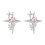 Clip d'oreille à la mode, fixation pour casques-rose argenté 1