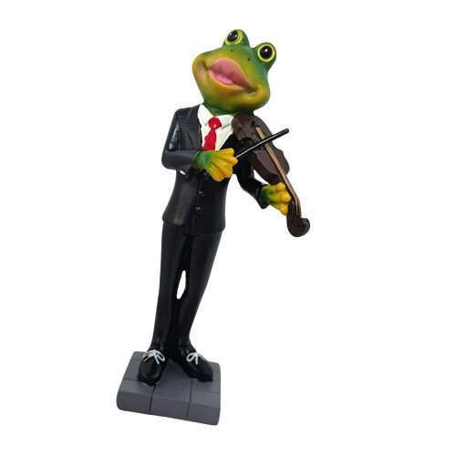Frogs Statue Decorative Piece Small Frogs Figurine-violin