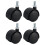 4Pcs Quiet Universal Casters Fixed Castors-6x15threadwithout 1