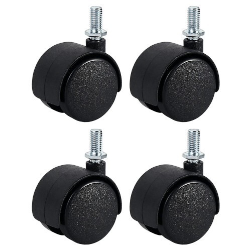 4Pcs Quiet Universal Casters Fixed Castors-6x15threadwithout
