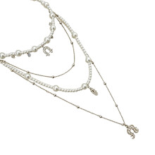 Stylish Horsebit Detail Necklace Adjustable Length Chain-Silver