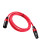3-pins man-vrouw microfoonluidsprekerkabel met-Rood 2 meter 1