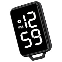 Montres porte-clés avec affichage clair, veilleuse, montre-noir